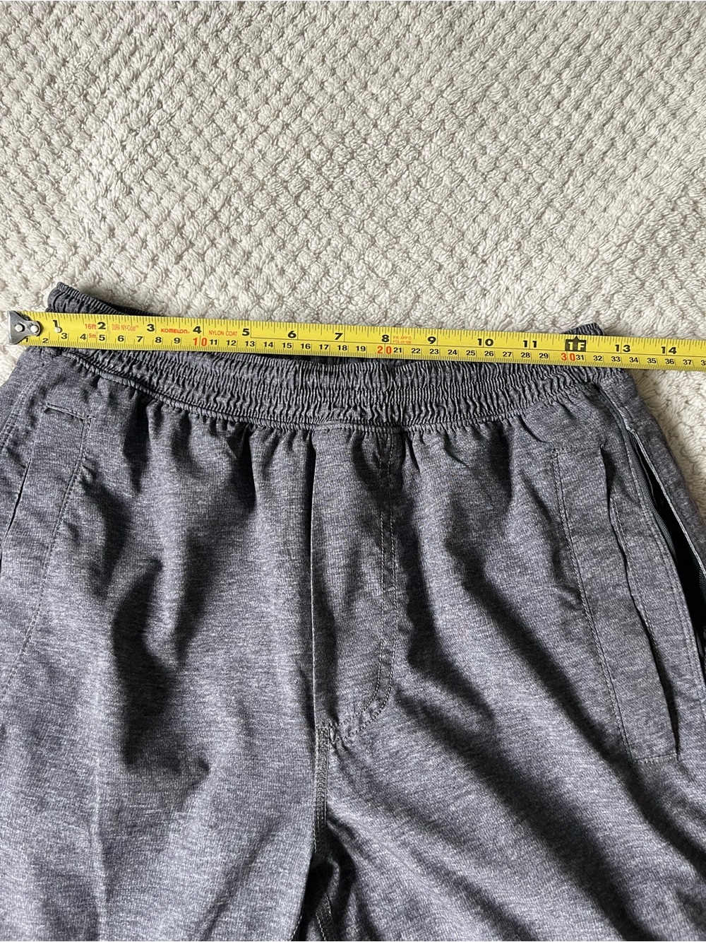 lululemon athletica Men's Charcoal Heather Athletic Shorts - Picture 7 of 9
